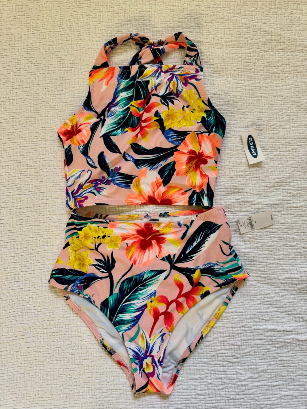Tropical Floral Two-Piece Swim Set